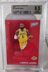 LeBron James #2 2022 Panini Father's Day Red Parallel 01/99 BGS 8.5 Rare 🔥🔥🔥