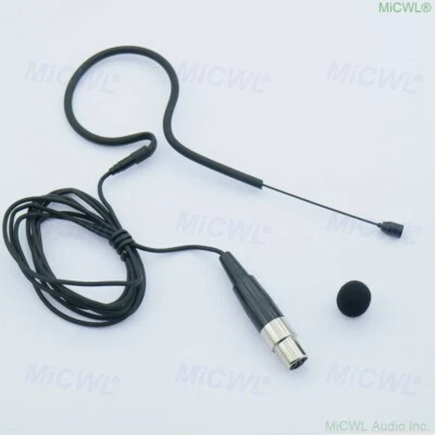 Black Eearset Headset Microphone for Shure Wireless TA4F mini Real photos - Image 1 of 3