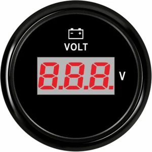 52MM Black Digital Volts Gauge 8-32V for Car Marine Motorcycle Universal Red Led - Picture 1 of 6