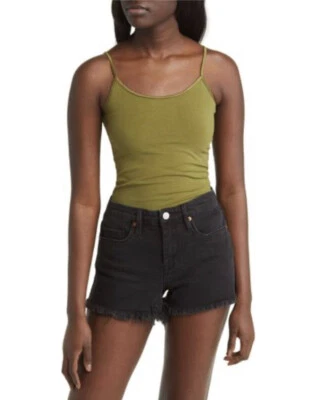 Pantalones Cortos BP Nordstrom Elastizados Tiro Alto Corte Negro Dobladillo Frey Talla 27 Foto 1 de 4