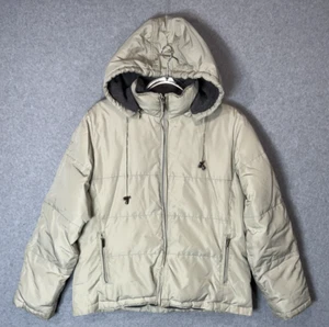 Colebrook Jacket Womens Large Beige Hooded Puffer Down Warm Winter Coat Parka - Picture 1 of 11