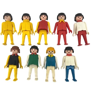 Lot of (9) Vintage 1974 Playmobil Original Geobra German Plastic Figures - Picture 1 of 8