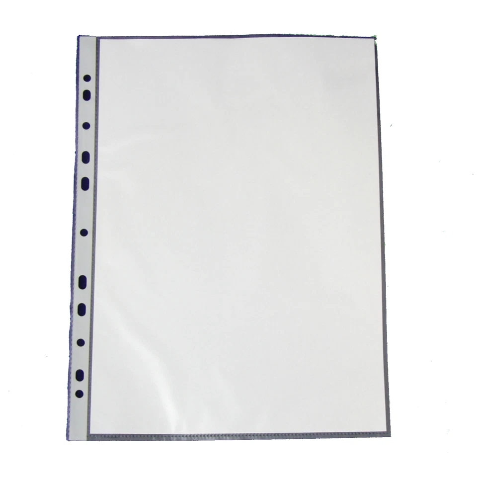 Prospekthüllen Din A4 10, 100, 500, 1000 Stück Klarsichthüllen glasklar /genarbt - Bild 1 von 1