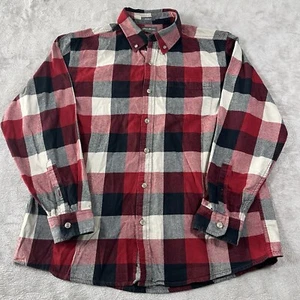 Eddie Bauer Herren Flanellhemd rot schwarz kariert L Langarm Herbst Cabincore - Bild 1 von 7