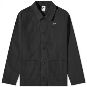 NEW Nike Men's XL Unlined Chore Coat Canvas Jacket-Shirt Black DQ5184-010 $150 - Picture 1 of 8