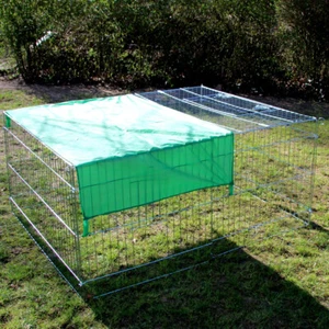Käfig für Hühner, Meerschweinchen und Kleintiere aus Metall (klein) - Bild 1 von 3