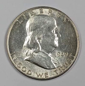 1949 S Franklin Silver Half Dollar - Picture 1 of 3