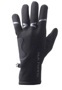 NEW Huk Performance Stretch Fleece Liner Gloves Fishing Black Size S/M - Picture 1 of 7