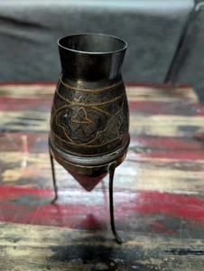 Antiguo buque arcaístico chino de bronce del siglo XIX Hu - Imagen 1 de 6