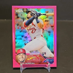 2023 Topps Chrome Magenta Refractor 008/399 Ivan Herrera Iván #177 Rookie RC - Picture 1 of 2