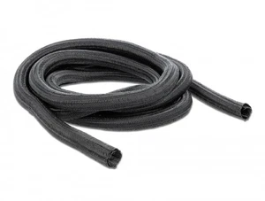 Delock Braided Sleeve Self-Closing 10 m x 25 mm Black - Afbeelding 1 van 4