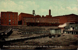PETERSBURG, VA. POSTKARTE Sewart Trunk & Bag Factory "Größte der Welt" - Bild 1 von 2
