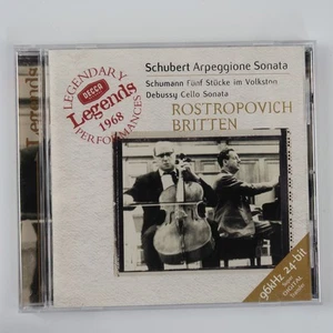 Schubert Arpeggione Sonata CD Rostropovich Britten Debussy Schumann 1968 DECCA - Imagen 1 de 8