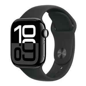 Apple Watch Series 10 GPS 46mm Jet Black Aluminium Case with Black Sport Band - - Foto 1 di 1