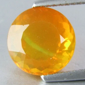 2.60Cts 100% Natural Attractive Mexican Fire Opal Round Cut 9.6mm Loose Gem VDO - Picture 1 of 4
