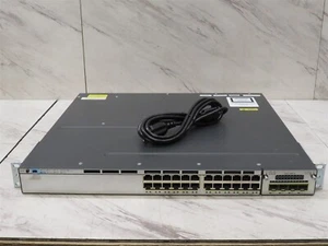 Cisco Catalyst 3750X 24-Port Ethernet Switch WS-C3750X-24T-S w/ C3KX-NM-1G - Picture 1 of 10