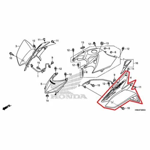 NEW OEM HONDA TRX250EX TRX 250 EX SPORTRAX FRONT LEFT FENDER WHITE Foto 1 de 1