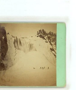 Montmorency Falls in Winter Canada L.P. Vallee Stereoview - Picture 1 of 4