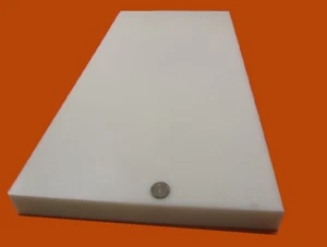 HDPE (Polyethylene) Sheet White, 1.25" (1 1/4") x 12" x 24" - Picture 1 of 11