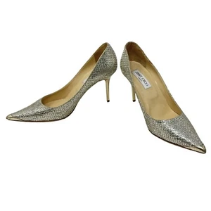 Jimmy Choo Silver Gold Glitter Pumps Heels Size 10 | 40.5 - Picture 1 of 6