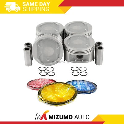 Pistons w/ Rings fit Fits 90-96 Subaru 2.2L H4 SOHC 16v - Image 1 of 3