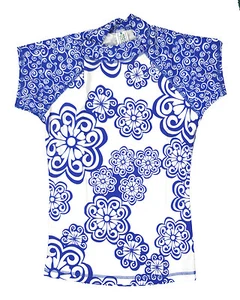 POINT CONCEPTION WOMAN'S JR RASH GUARD ROYAL 2BU RS20 NWT - Picture 1 of 1