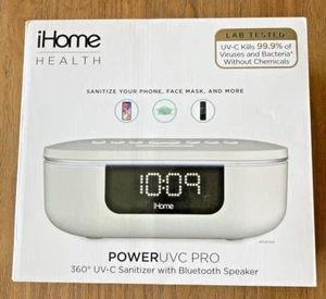 IHome Health Power Désinfectant UV-C Pro avec Haut-Parleur Bluetooth Réveil iHOME - Photo 1 sur 9