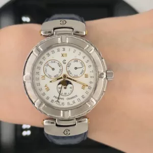 Philippe Charriol Moonphase Cable Quartz Men's Watch $2500 Retail - Picture 1 of 14