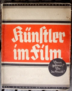 3585 MONOPOL Zigaretten Bilder Album Künstler im Film mit Geburtsdaten 1937 - Bild 1 von 18