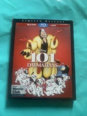 101 Dalmatians Blu-ray + DVD w/Slipcover - Disney Movie Club Exclusive  NEW - Image 1 of 4