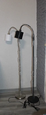 Stehlampe Schwarz TOMMY Silber Stehleuchte R46331079 Bürolampe LED geeignet - Bild 1 von 4