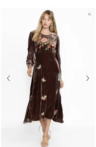Johnny Was Effortless Velvet Midi Dress Size M (New) - Picture 1 of 4