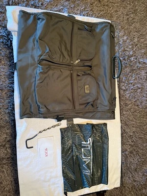 TUMI Alpha Black Garment Carry On Travel Luggage Bag Trifold W/ Hook and Bag - Image 1 of 4