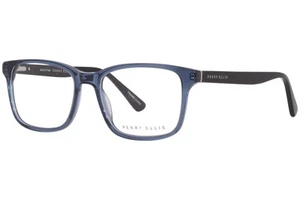 Perry Ellis PE451-2 Eyeglasses Frame Men's Navy Full Rim Rectangle Shape 54mm - Picture 1 of 5
