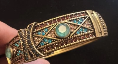 Brazalete Heidi Daus ancho Swarovski multicolor diamantes de imitación para mujer Foto 1 de 4