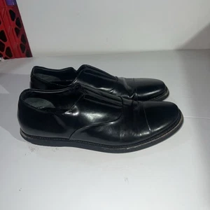 Prada Men’s Black Leather Loafers Size 8 - Picture 1 of 9