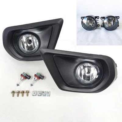 Fog Driving Lights Fit 2014 2015 2016 Subaru Forester 2.5 Bezel Bulbs Pair SJ Foto 1 de 4