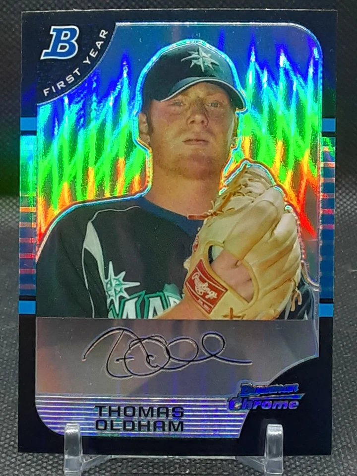 THOMAS OLDHAM 2005 BOWMAN CHROME REFRACTOR ROOKIE MARINERS D2 - Image 1 of 1