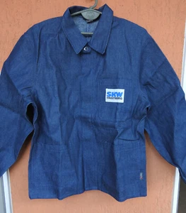 Vintage Denim Work Jacket SGard Blue Worker French Chore Coat SKW (M) - Picture 1 of 13