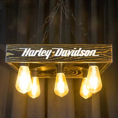 Luz de lámpara colgante Harley Davidson, regalos Harley Davidson para hombre Foto 1 de 4