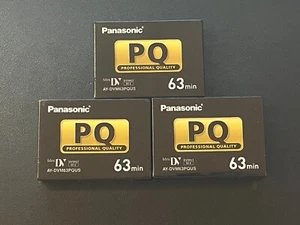 LOT 3 NEW Panasonic Mini DV 63 Min AY-DVM63PQUS SEALED - Picture 1 of 3