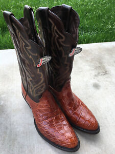 Justin Alligator Cowboy Western Boots Style 8857 Size 11D NEARLY NEW WITH TAGS!
