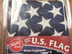 BANDERA EE. UU. 50 ESTRELLAS HECHO EN TAYLOR 32 8460 36X60 BARCO DE NAILON COSIDO CENTRO COMERCIAL EBAY PIEZA - Imagen 1 de 1