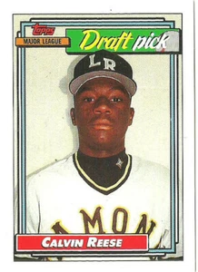 Calvin Reese draft pick #714 - Topps casi nuevo-como nuevo 1992 - Imagen 1 de 2