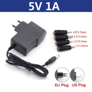 5V 1A AC/DC Adapter Power Supply Charger DC 5.5*2.1mm 4.0*1.7mm Connector Plug - Picture 1 of 15