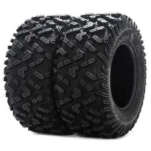 25" Set 2 25x11-12 ATV Tires 6Ply 25x11x12 UTV Tires 25 11 12 All Terrain Tyres - Picture 1 of 13