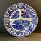 1 Petrus Regout Maastricht Abbey Partitioned Plate Blue/White Divided 11” Used