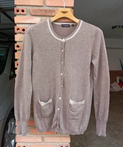 Via Stendhal Roma Light Brown Cardigan Sz 42 - Picture 1 of 22