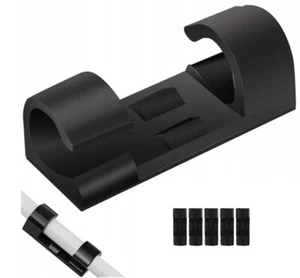 5 CLIP BASETTE fermacavo adesive fascette stringicavo cavo fissaggio computer pc - Photo 1/4