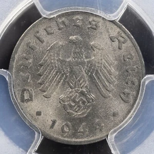 Pfennig 1944-D PCGS MS66 Germany Third Reich Zinc Coin Gem BU #1 - Picture 1 of 4
